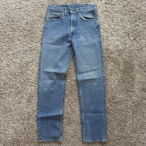 Vintage Levis 505 Jeans Size 30x30 Made USA 90’s Stonewash Straight Blue Denim